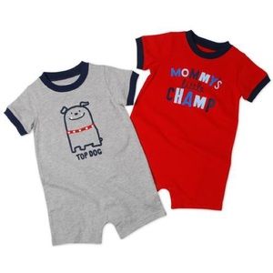 *SOLD* CARTERS Baby Boy Dog/Champ Rompers, size 18m